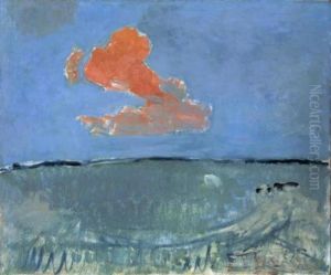 De rode wolk by Piet Mondrian