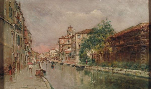 Venetian Canal under the Rain - view 1