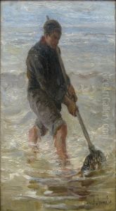 Garnalenvisser by Jozef Israels