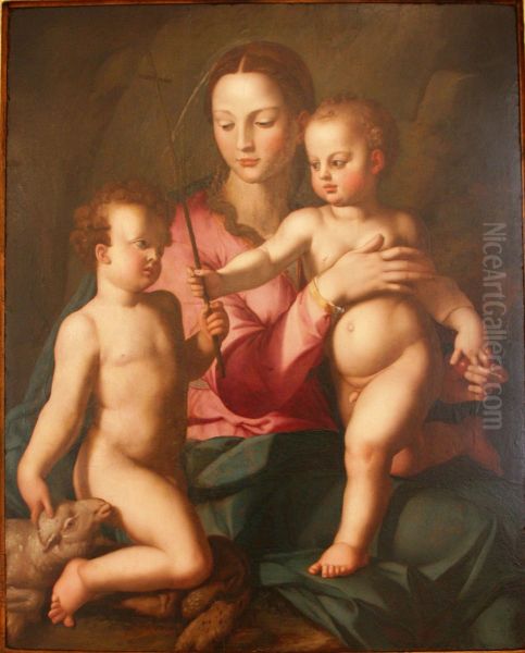 Madonna and Child with St John - view 1
