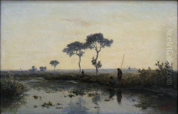 Vissers aan het water - view 1