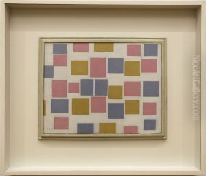 Compositie no. 3 met kleurvakjes by Piet Mondrian