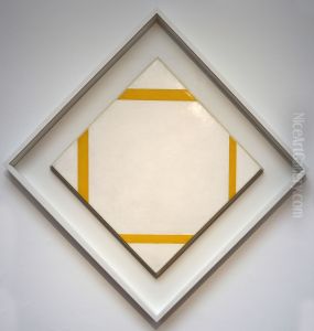 Compositie met gele lijnen