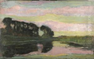 Groot landschap by Piet Mondrian