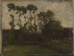 Boerderij met bomen by Piet Mondrian