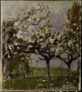 Bloeiende bomen by Piet Mondrian
