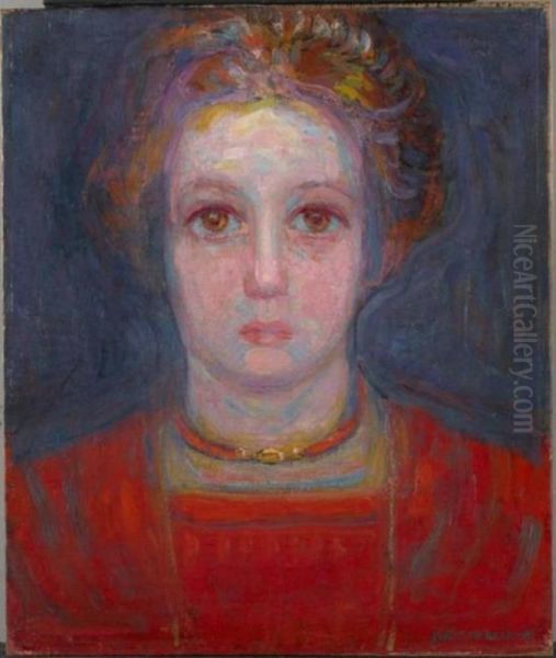 Portrait of a girl in red - view 1