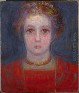 Portrait of a girl in red