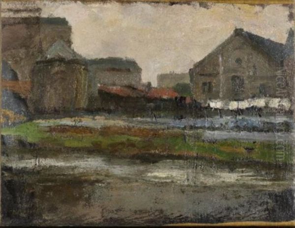 The Boerenwetering with shed of the royal wax candle factory - view 1