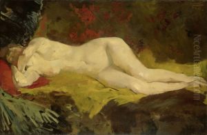 Liggend naakt by George Hendrik Breitner
