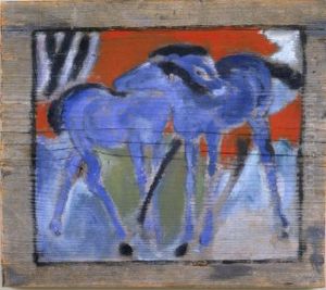 Blaue Fohlen by Franz Marc