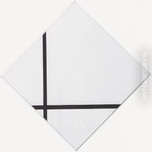 Lozenge Composition With Two Lines by Piet Mondrian