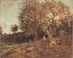 Repos dans le bois by Adolphe Joseph Thomas Monticelli