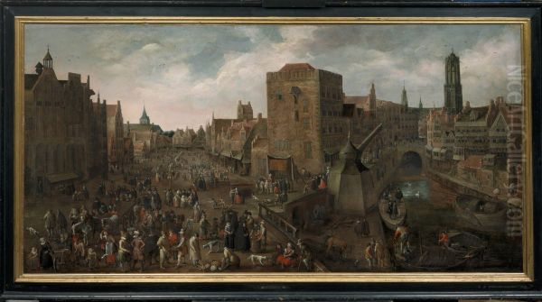 View of the Ganzenmarkt and the Stadhuis brug in Utrecht - view 1