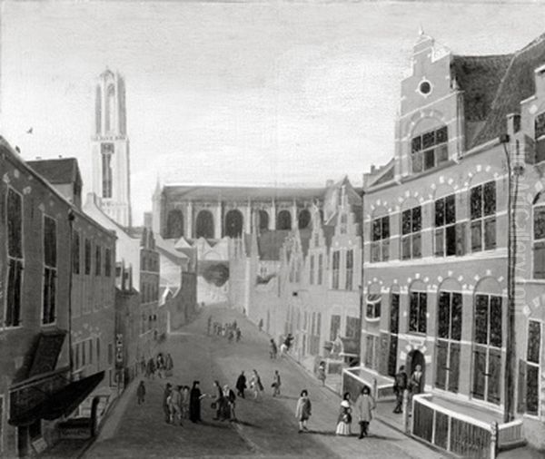 De Dom te Utrecht, gezien vanuit de Korte Nieuwstraat - view 1