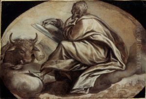 The evangelist Luke by Anthonie Blocklandt van Montfoort