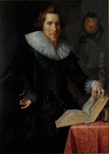 Portrait of Johan Pater, husband of Antonetta Wtewael, daughter of Joachim Wtewael by Joachim Wtewael (Uytewael)