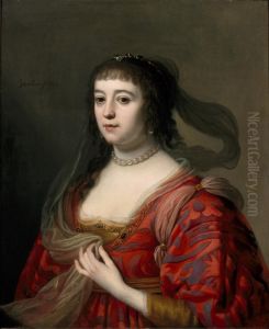 Portret van Amalia van Solms by Gerard van Honthorst