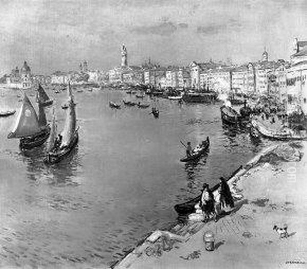 Gezicht op Venetie - view 1