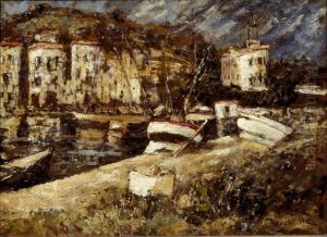 Der Hafen von Cassis by Adolphe Joseph Thomas Monticelli