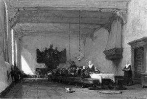 Burgerweeshuis in Delft by Johannes Bosboom