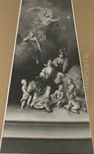 Easel with Allegory of Painting by Hermanus van Groen sr.