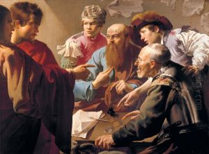 The calling of Saint Matthew by Hendrick Ter Brugghen