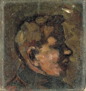 Portrait of a boy en profil by Theo van Doesburg