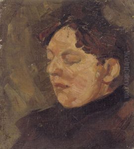 Portret van Agnita Feis by Theo van Doesburg
