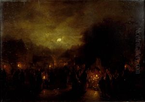Market By Moonlight by George Gillis Haanen