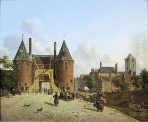 View of the Weerdpoort in Utrecht by Jan Hendrik Verheijen