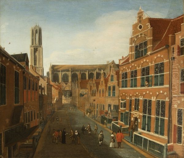 The Cathedral in Utrecht, seen from the Korte Nieuwstraat - view 1