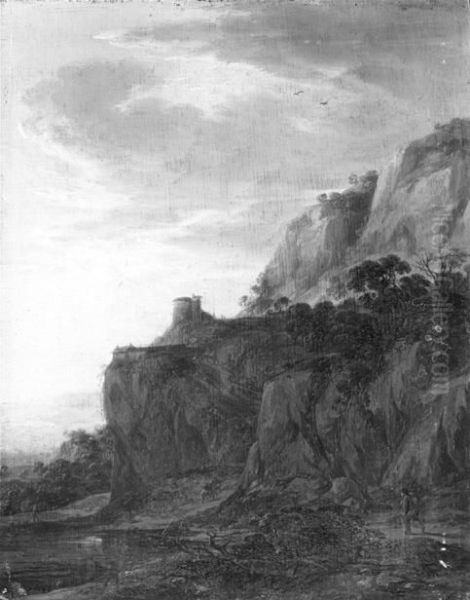 Berglandschap met toren - view 1