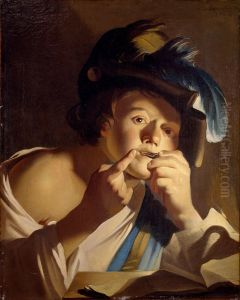 Young Man with a Jew's Harp Young Man with a Jew's Harp