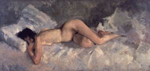 Liggend naakt by George Hendrik Breitner