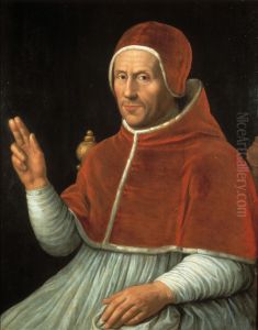 Portret van Adriaan Florisz. Boeyens (1459-1523) als paus Adrianus VI by Jan Van Scorel