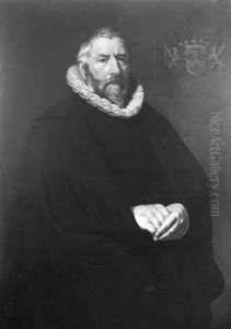 Portrait of a man from the Van Soesdijk family, probably Steven Jansz. van Soesdijk (ca. 1560-1646) by Jan Van Bijlert