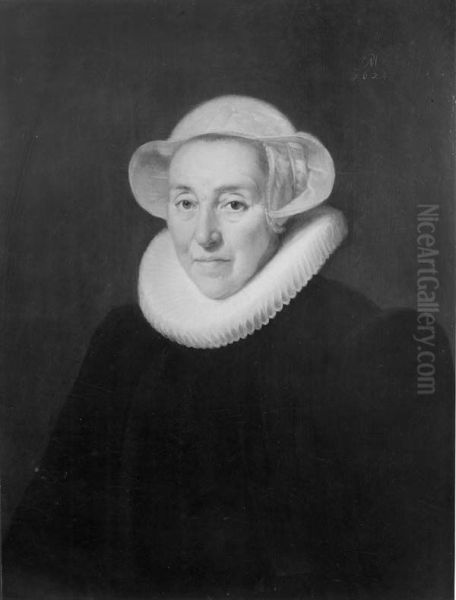 Portret van Margaretha van Dompselaar (1565/1566-1629), echtgenote van Jan van Mansvelt - view 1