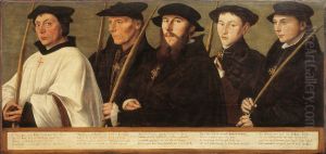 Five Members of the Utrecht Brotherhood of Jerusalem Pilgrims by Jan Van Scorel