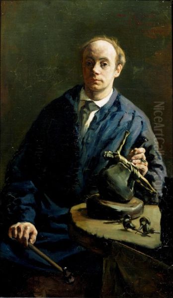 Portret van de Utrechtse edelsmid Jan Hendrik Brom (1860-1915) - view 1