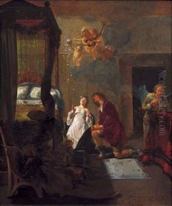 Tobias and Sarah praying before their wedding night