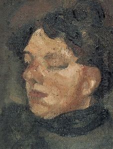 Portret van Agnita Feis by Theo van Doesburg