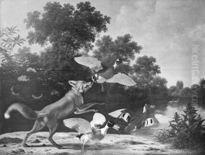 Vos op de eendenjacht by Joris van der Haagen or Hagen