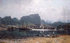 A fishing Village in the North of Norway by Adelsteen Normann