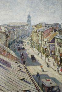 Nowy Swiat Street in Warsaw on a summer day