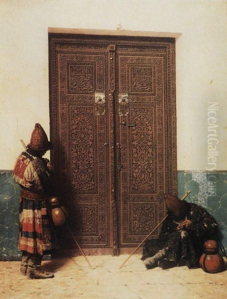 At the Door of a Mosque - view 1