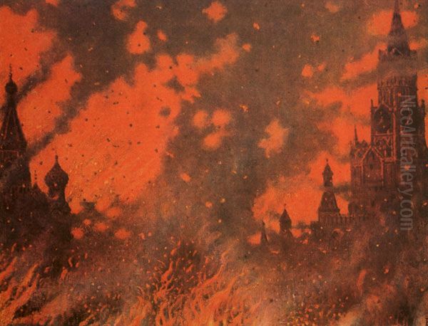 Zamoskvorechye in fire - view 1