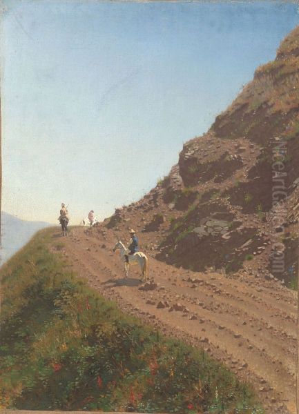 Nomadic road in the Alatau Mountains - view 1
