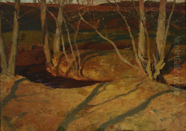 Autumn landscape at sunset - view 1