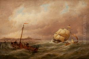 Shipping in the Harbor by Pieter Cornelis Dommersen